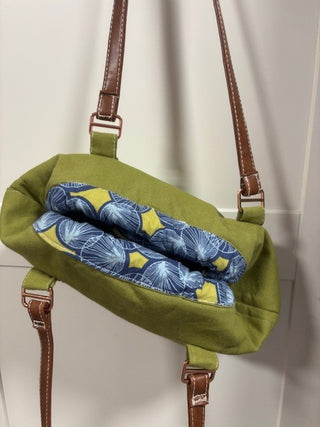 isd green canvas waterlily shoulder bag MTS|59905