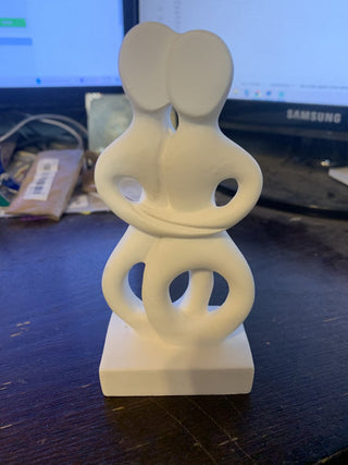 Alabaster Embracing Couple Statue - MTS