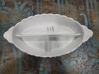Milkglass Hobnail Relish Serving Tray -RSV|76105