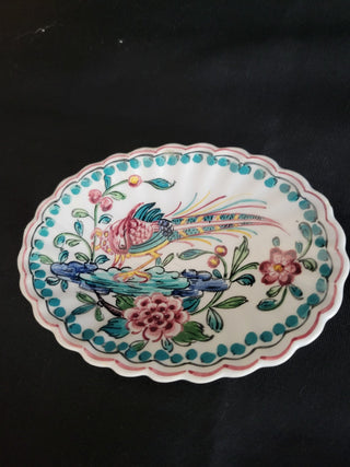 Vintage Outeiro Agueda 4" Trinket Dish, Signed RCD