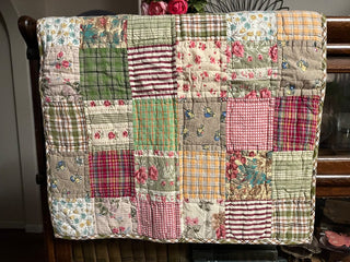 PAIR OF WILLIAMS-SONOMA COTTON STANDARD SIZE  PILLOW VINTAGE QUILT DESIGN (KJS) RCD|68997