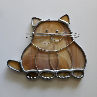 Stained Glass Art - Orange Tabby Cat (BRI) - MTS|103952