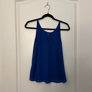 Naked zebra royal blue tank top with cut out detail S rsv|70253