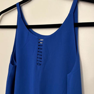Naked zebra royal blue tank top with cut out detail S rsv|70254