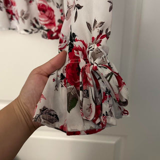 Ambiance apparel white floral bouse M rsv|70276