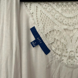 APT 9 short sleeve cover up with lace detail S rsv|70306