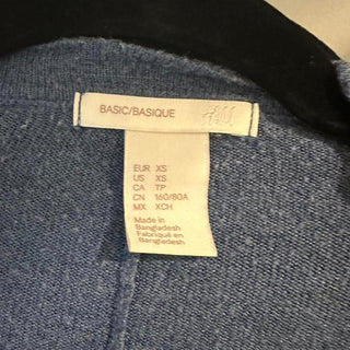 H&M blue cardigan XS rsv|70381