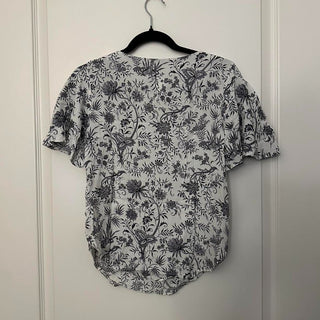 H&M floral blouse black/white 2 rsv|70385