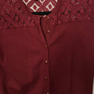 Karson&taylor burgundy red cardigain S rsv|70395