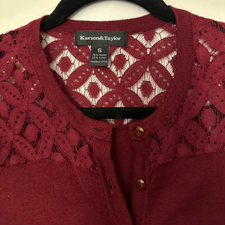 Karson&taylor burgundy red cardigain S rsv|70396