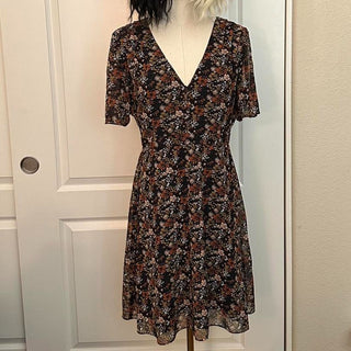 Madewell floral dress neutral 4 rsv|70415