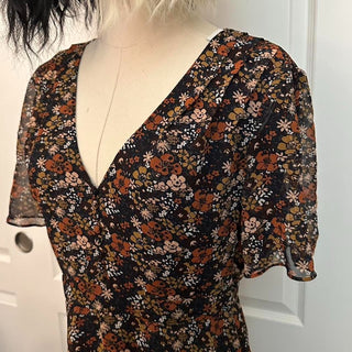 Madewell floral dress neutral 4 rsv|70418