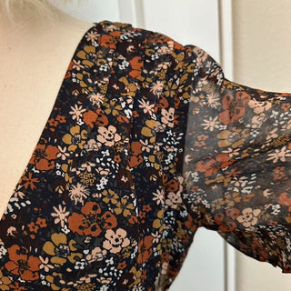 Madewell floral dress neutral 4 rsv|70420