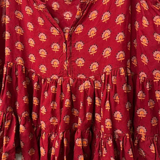 Patrons of peace tank top red/orange flowers M rsv|70448