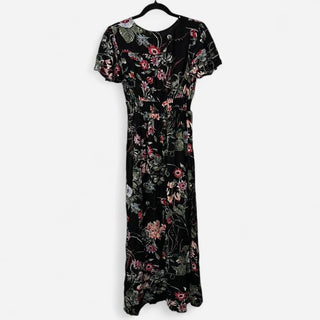 Pinup fashion floral maxi dress black 14W rsv|70457