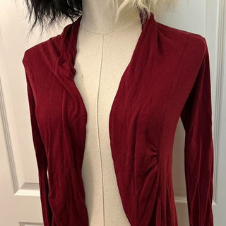 Shelly burgundy cardigan XS rsv|70618
