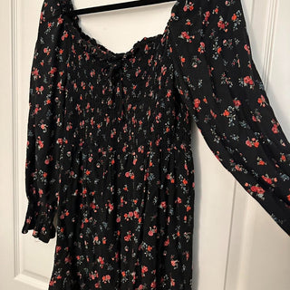 Wild fable floral dress black red/pink XL rsv|70666