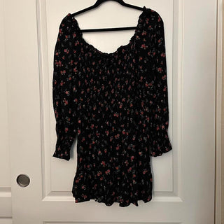 Wild fable floral dress black red/pink XL rsv|70667