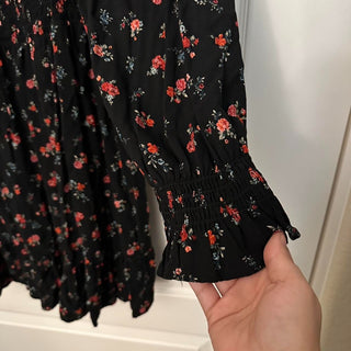 Wild fable floral dress black red/pink XL rsv|70668