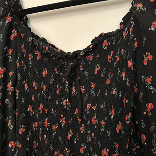 Wild fable floral dress black red/pink XL rsv|70669
