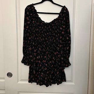 Wild fable floral dress black red/pink XL rsv|70671