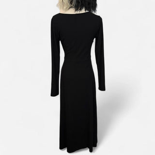 Old navy long sleeve maxi cut out dress black M rsv|72160