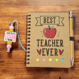 Notebook w/Matching Pen & Beaded Bookmark 4.09"x5.31" Ya'll Gonna Learn Today RSV|71135