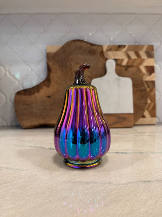 Iridescent Gourd 7.5" glass|113105