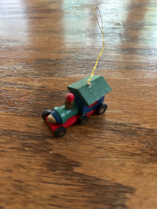 Mini Wood Train Ornament    MTS|131726