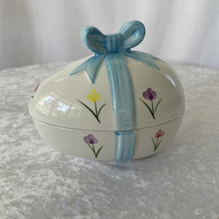 Easter egg candy dish w/ lid RSV