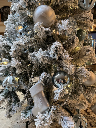 New 4' Flocked Christmas Tree w/Lights & Ornaments RCD|131106