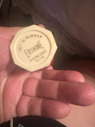 Erskine 3104 set in rubber red and cream shaving brush #47 VV MTS|107947