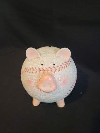 Pig Shaped Baseball Piggy Bank RCD