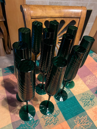 Tall Godinger Green Champagne Flute. RSV|138311