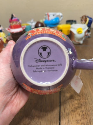 Disney Store LARGE purple Alice in Wonderland Tea Party Mug