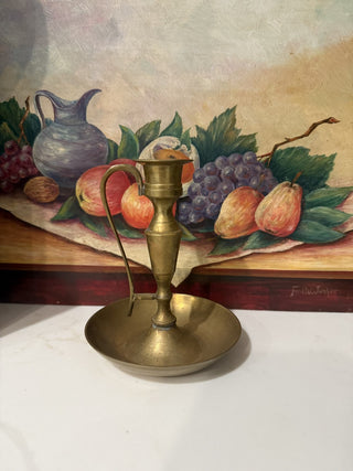 Vintage Brass Chamber Candlestick (wtwf)|107918