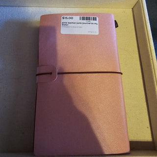 pink leather junk journal to my Sister