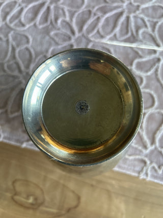vintage or antique pewter vase, possibly of Swedish origin.