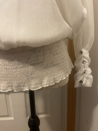 BCX white blouse, size M