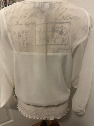 BCX white blouse, size M