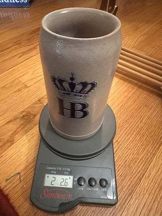 Vtg German Hofbraus Munchen 1 L Clay Stein MTS -K|58985