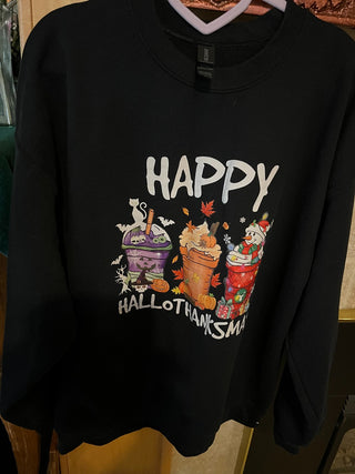 Happy HAllOTHANKSMAS Sweatshirt. XL. RSV|123310