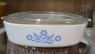 Corning Ware Cornflower A-8-B Dish & A-9-C Lid|84422