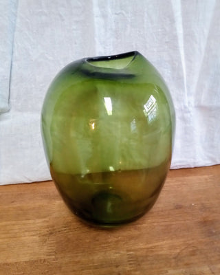 MW Midcentury Green Glass Vase MTS