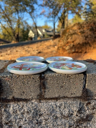 set of 4 Dansk Holiday Harvest Ceramic/Stoneware Coasters