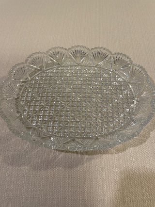 Cut glass pattern, oval dish