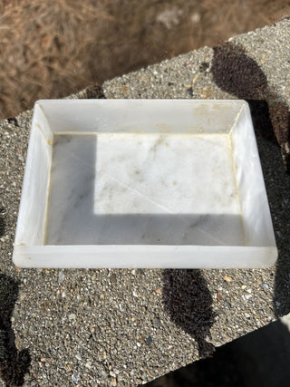 12F Onyx Marble DOVE PATTERN VINTAGE LARGE  TRINKET BOX MTS|65117
