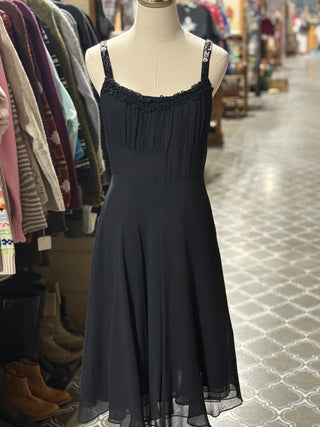 !!! Odille Black Silk Dress,8|129353