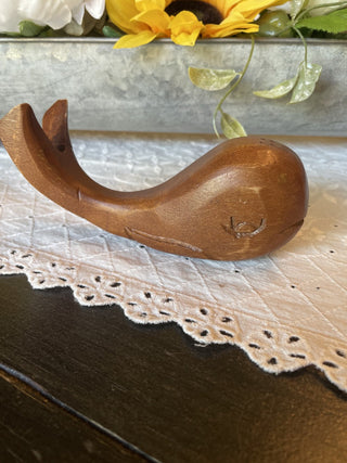 Hand carved Whale S&P -RCD