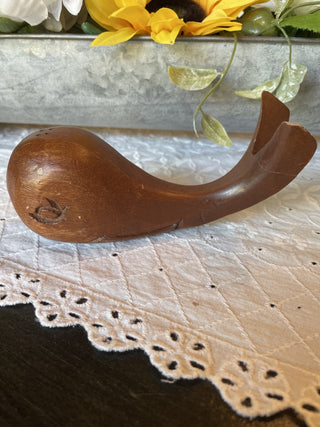 Hand carved Whale S&P -RCD